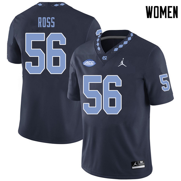 Jordan Brand Women #56 Billy Ross North Carolina Tar Heels College Football Jerseys Sale-Navy